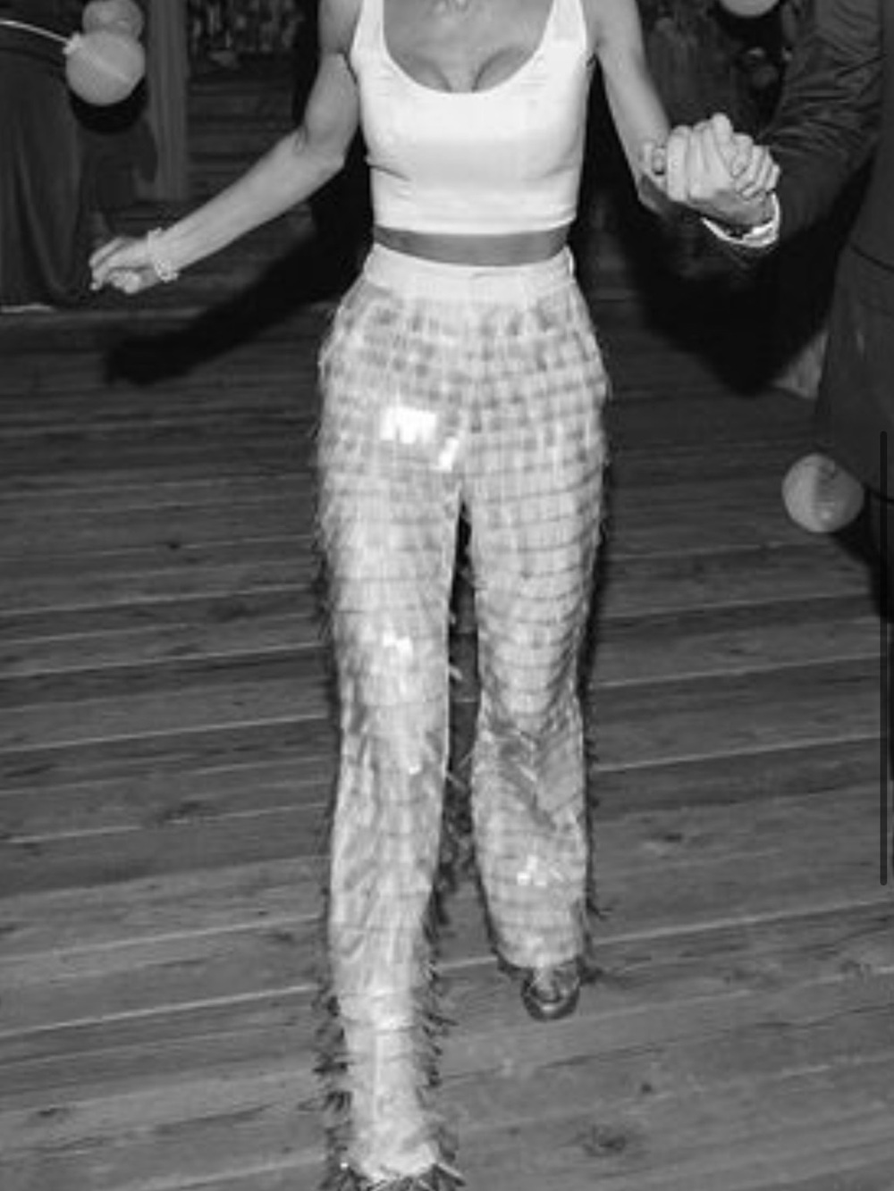 Cult Naked Power pants in Sequined White (size XXS)